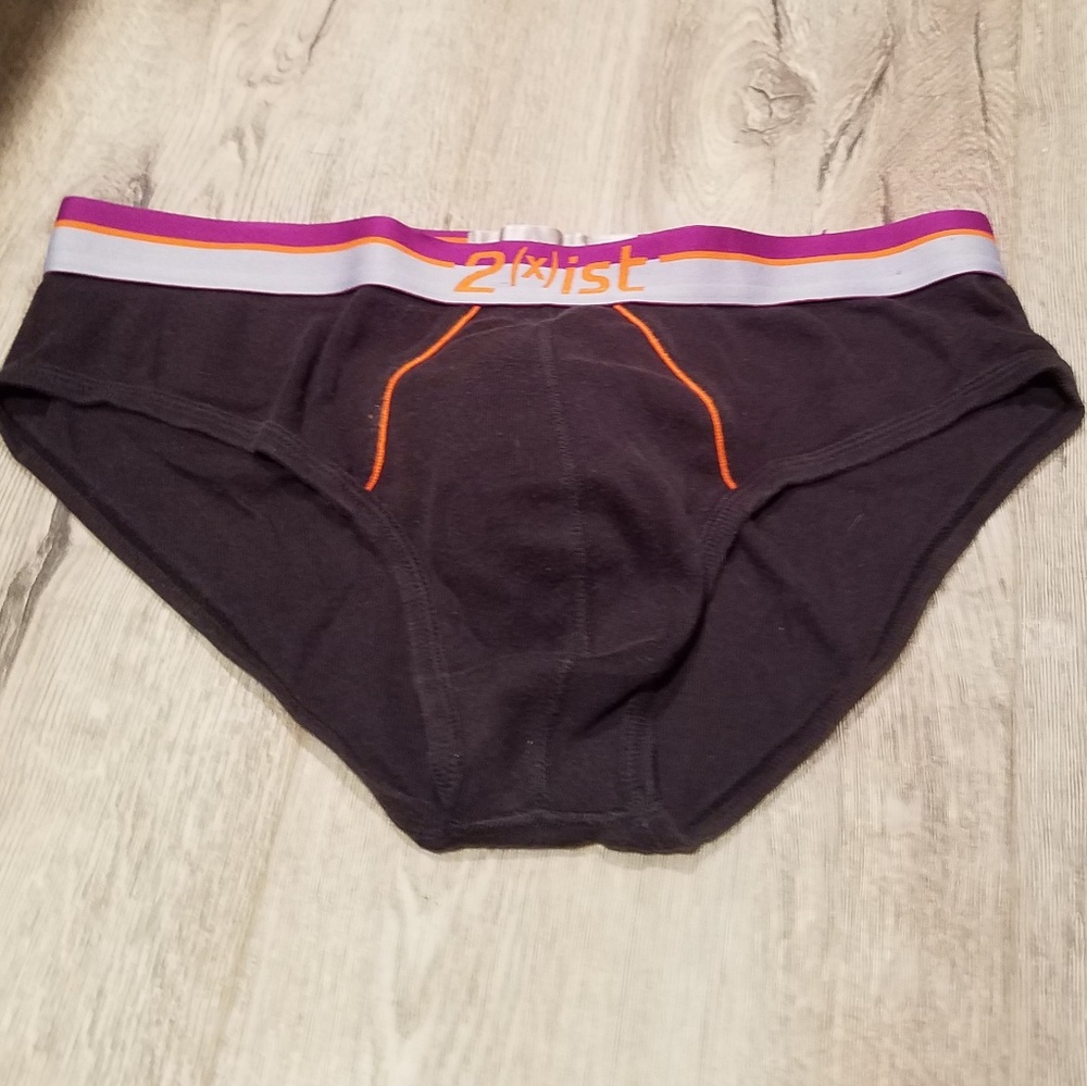 Black and Orange 2Xist Briefs